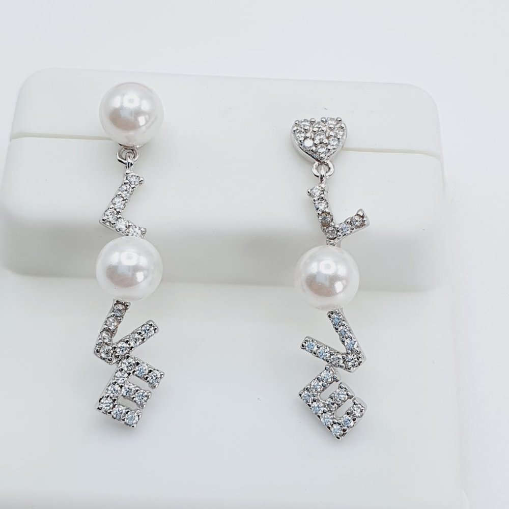 - "925 Sterling Silver Cubic Zirconia Earrings, U19254706
